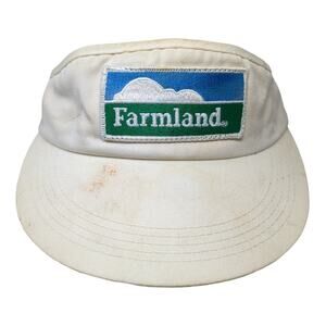 Farmland Sun Visor Cap Beige One Size Adjustable Embroidered K-Brand